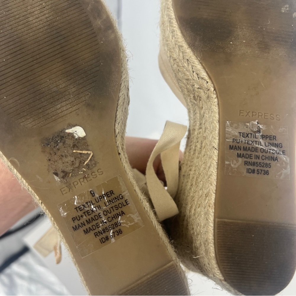 Express Cream Espadrille Wedges - Picture 7 of 14